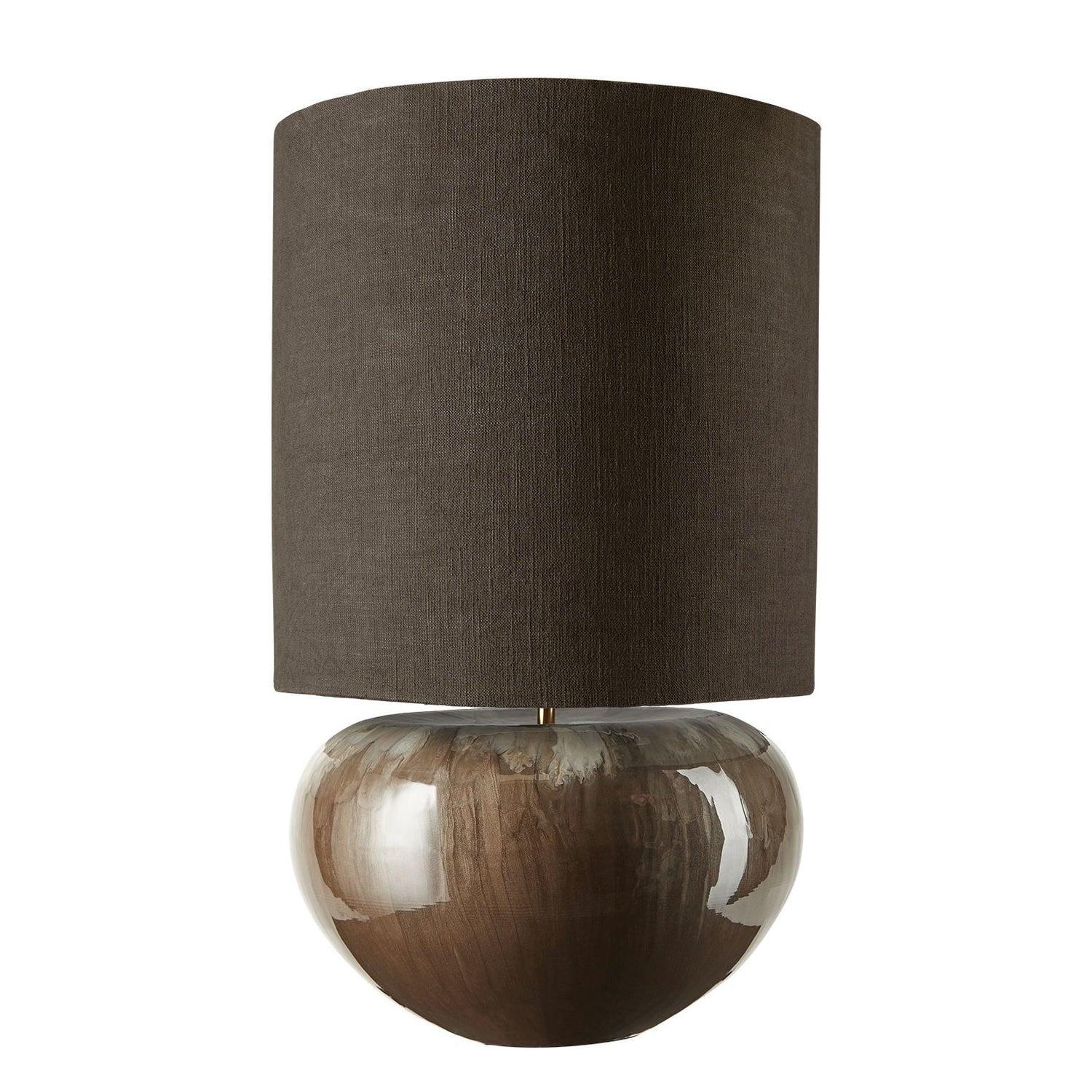 Cozy Living Ena Enameled Lamp TAUPE w. Shade - Large*