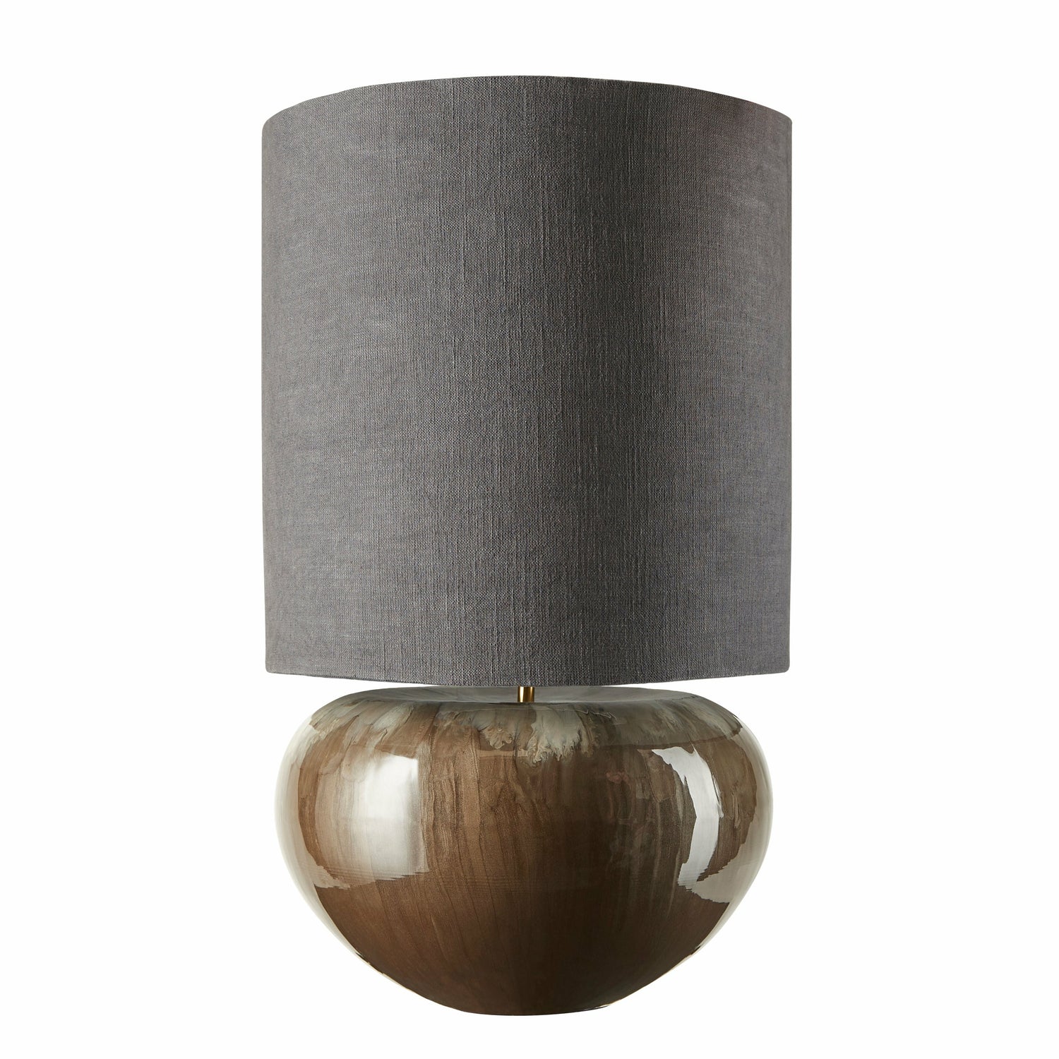 Cozy Living Ena Enameled Lamp TAUPE w. Shade - Large*