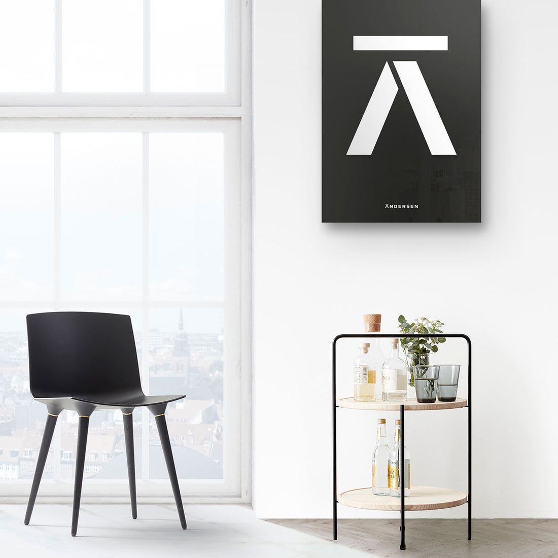 Tray table - Ø46 cm - Ash - Andersen Furniture - DesignGaragen.dk