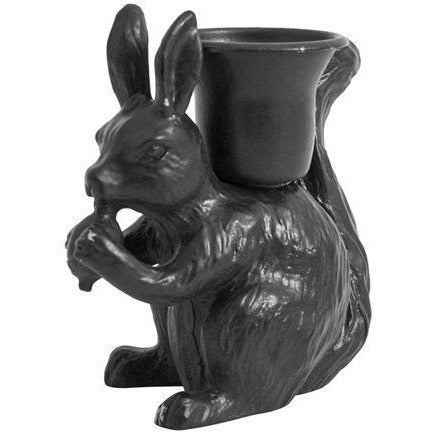 Nordal - candlestick, squirrel in black H8 cm