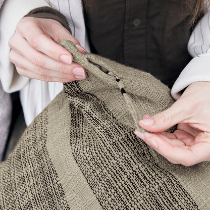 By Nord Decorative cushion cover, Ashild, Haze w. coal-l: 60 cm, w: 60 cm