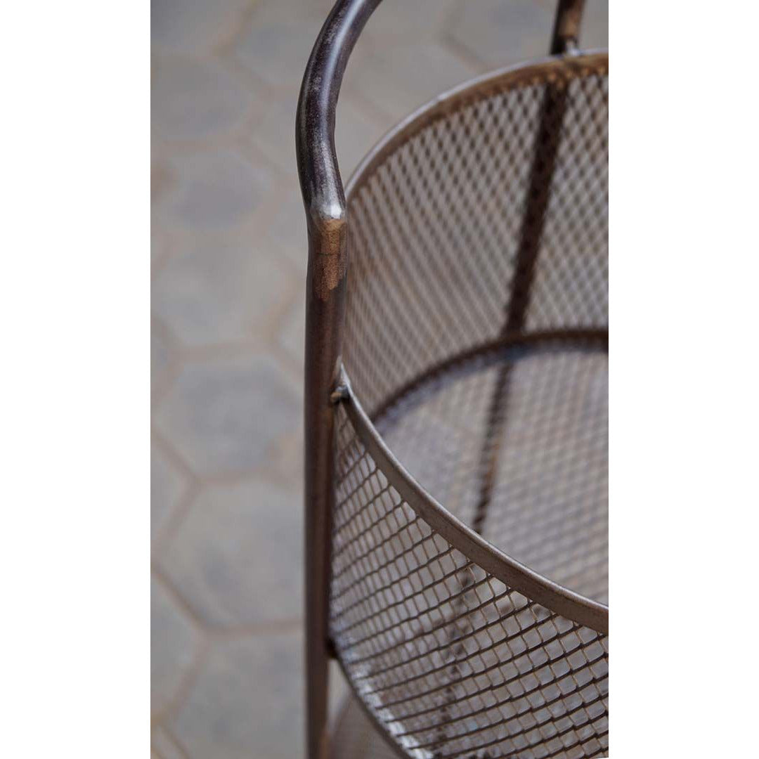 Trademark Living Madison Trolley with raw perforated curve