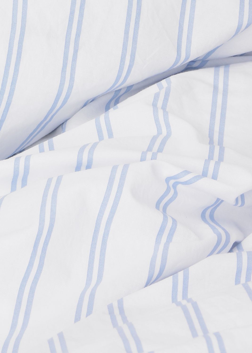 Sekan Studio Blank X Sekan - Cotton Percale Bed Set - Blue Strib