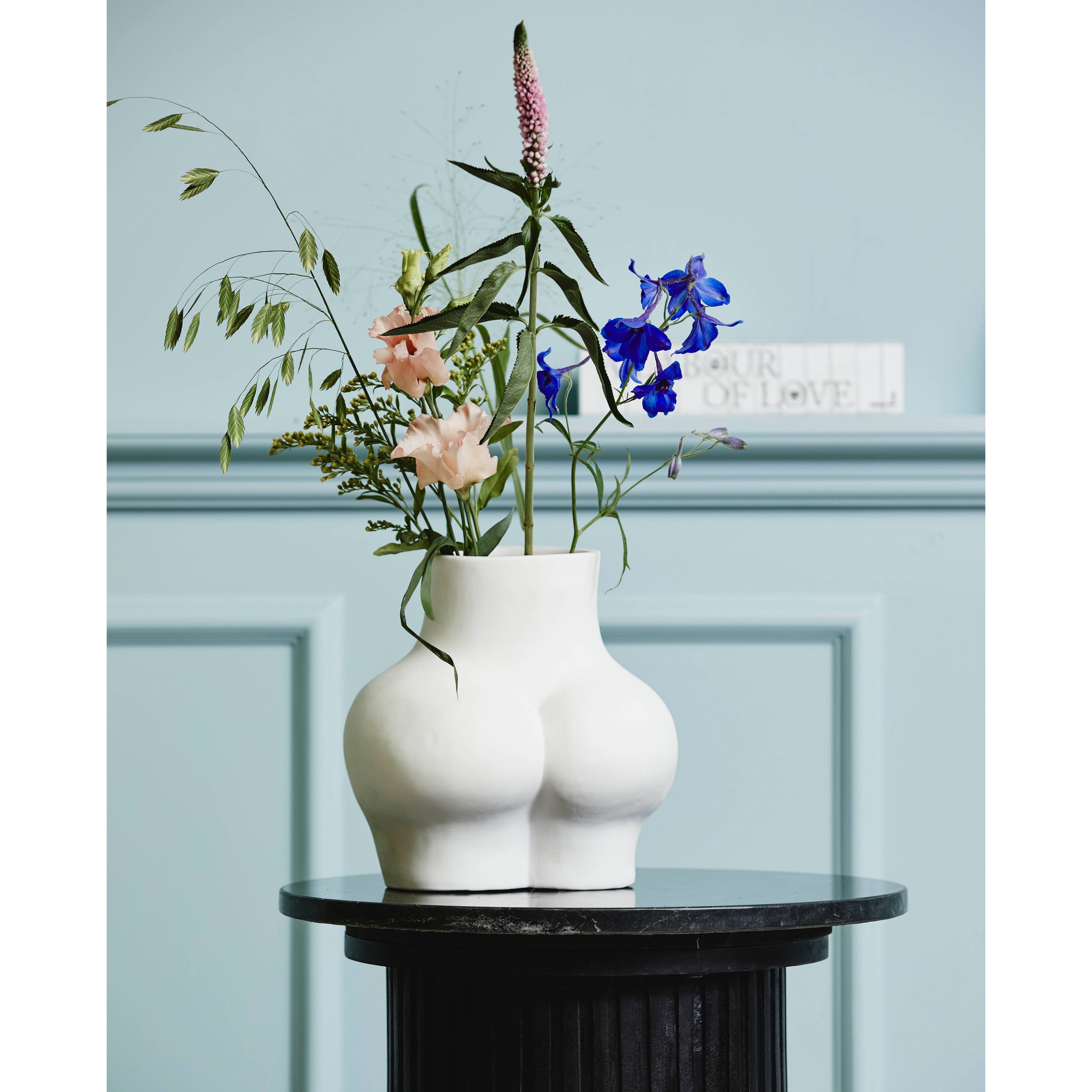 Avaji Lower Body - Vase in Ceramics - H23 cm - White