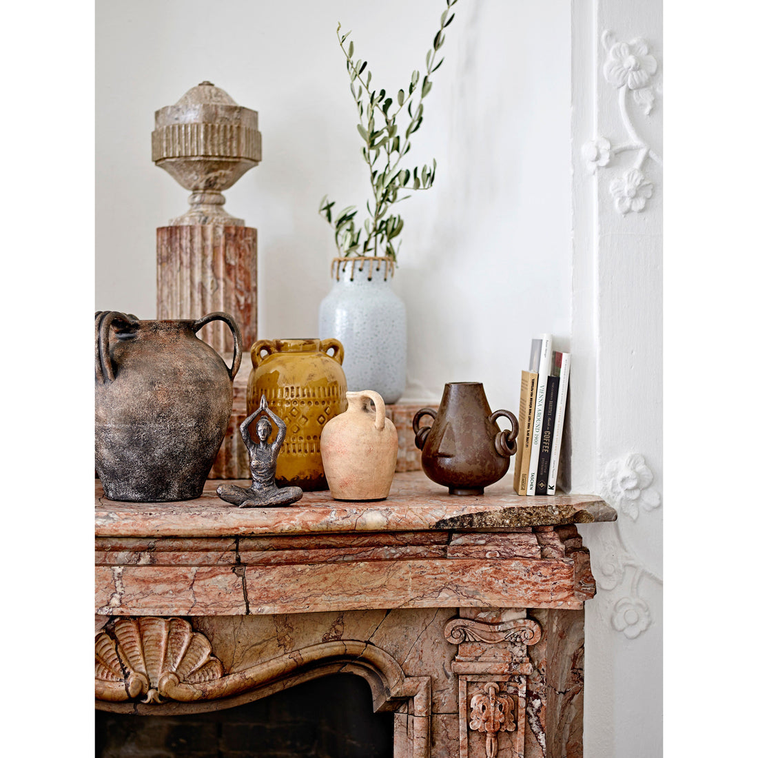 Bloomingville Rijad Deco Vase, Gul, Terrakotta - Bloomingville - DesignGaragen.dk