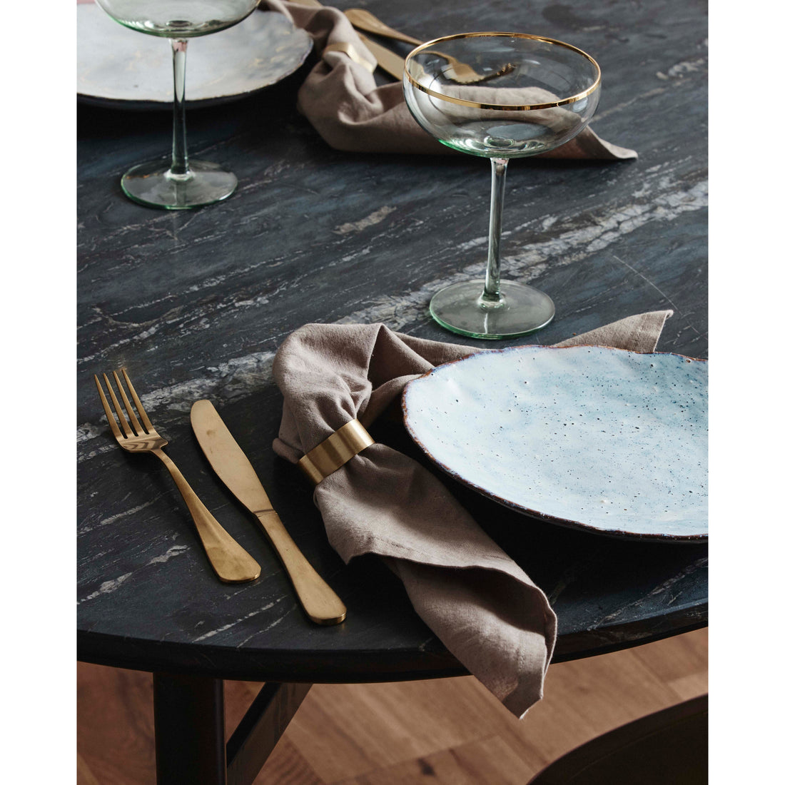 CAPRI servietring i messing - 1 stk - ø4 cm - Nordal - DesignGaragen.dk