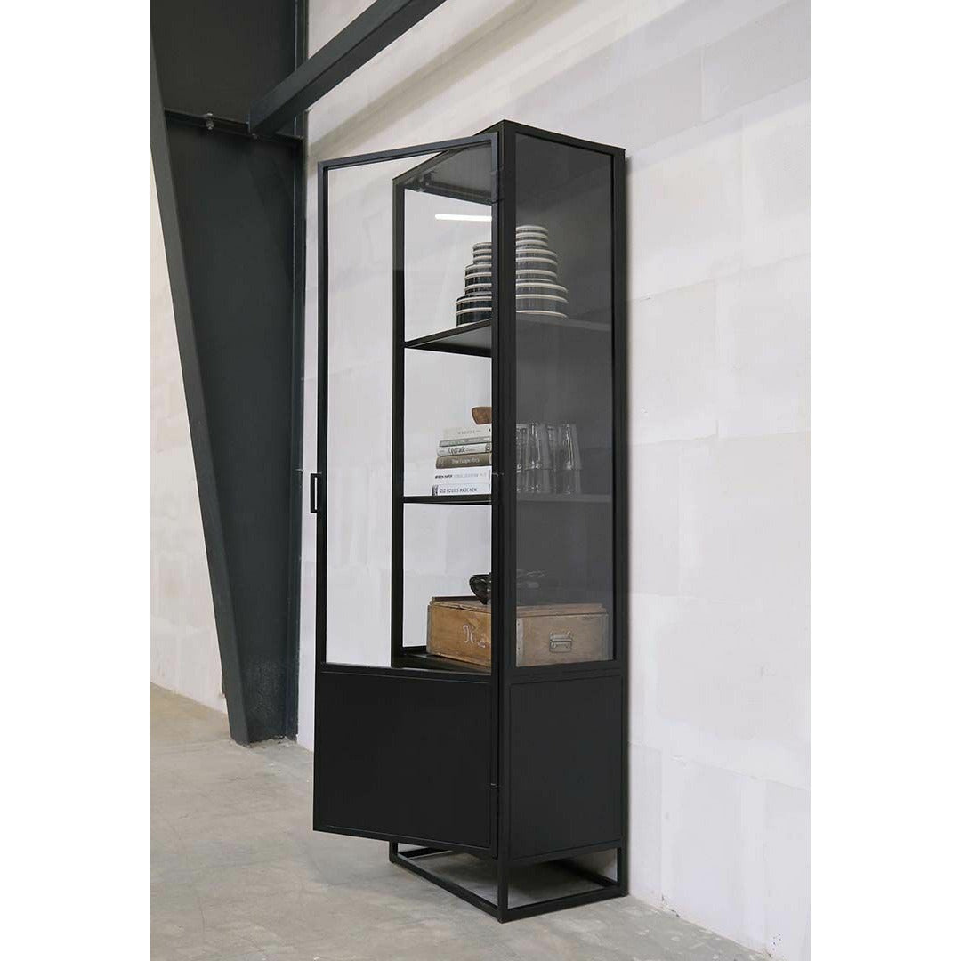 Trademark Living Connery display cabinet with one door - Black