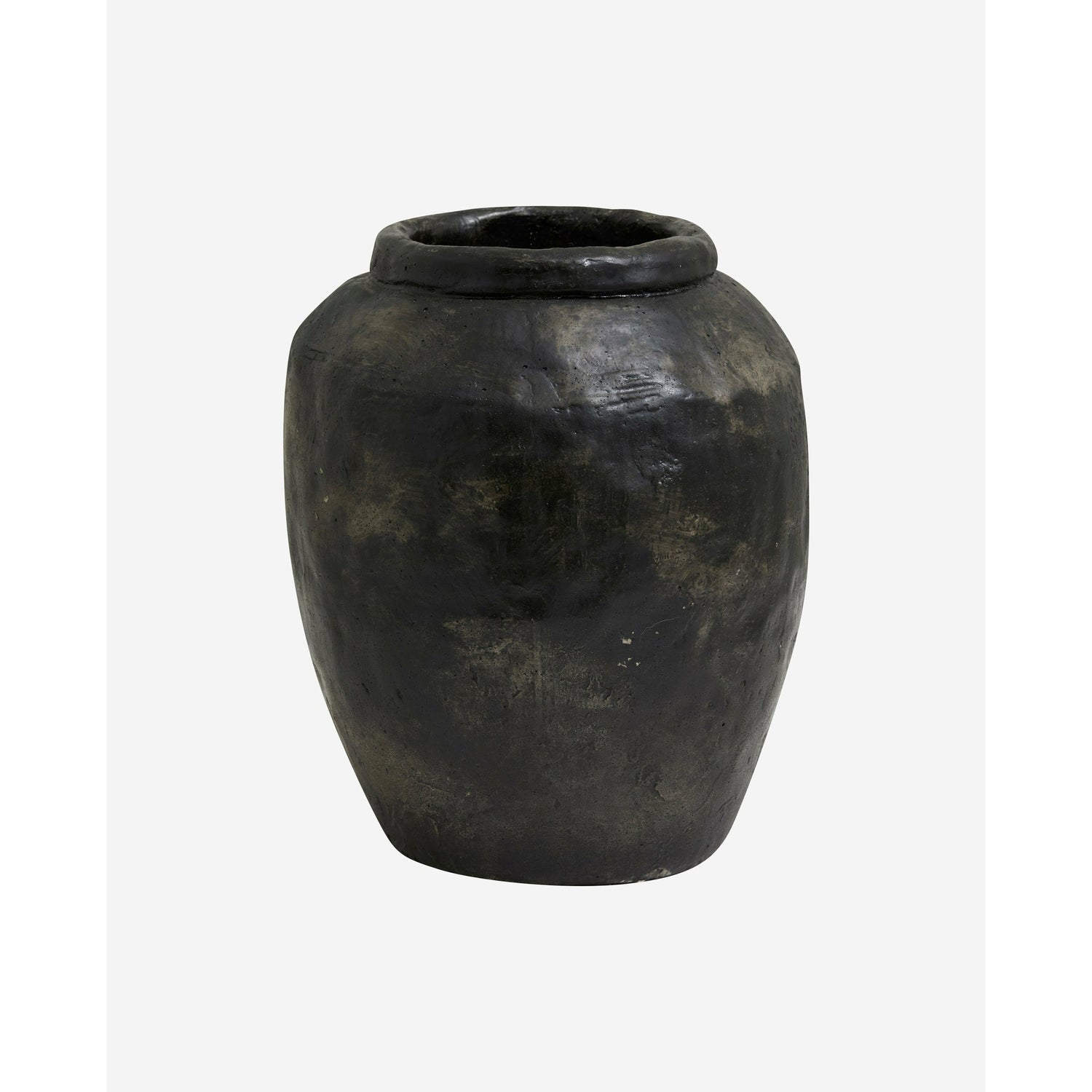 Nordal - CEMA rustic flowerpot - medium - h33 cm - black