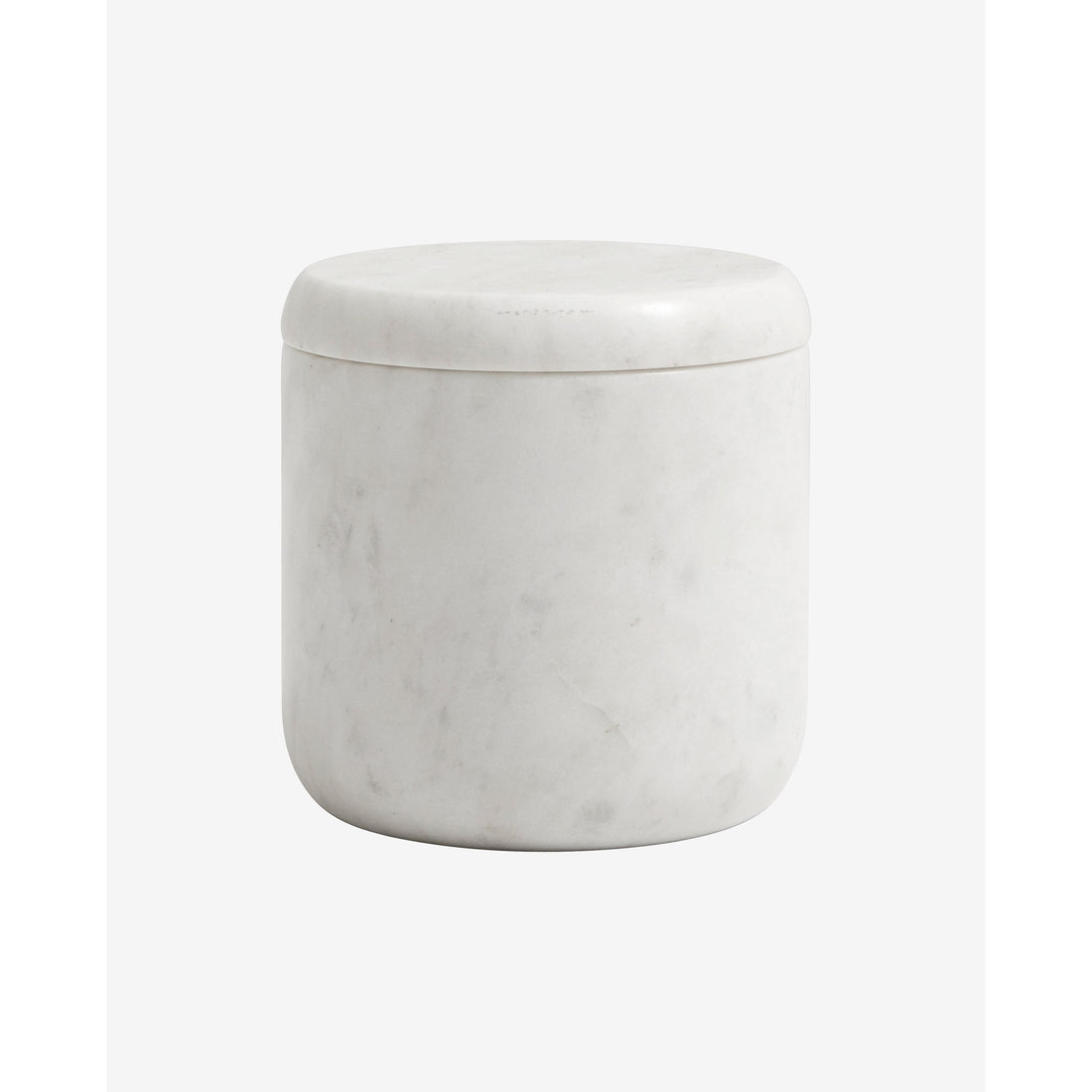 Marble storage jar in marble - H10 cm - white