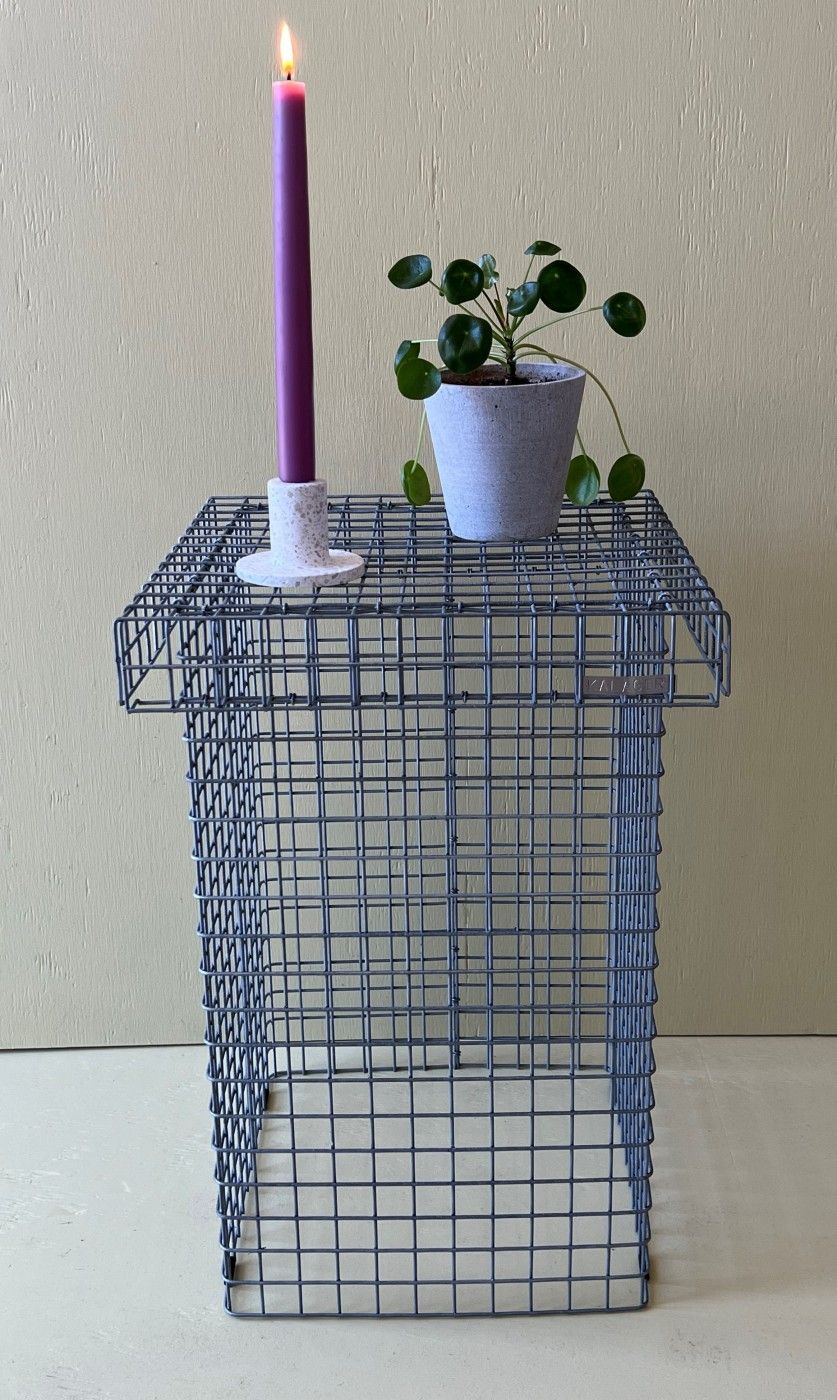 Kalager Design Wire Stool, Alu Zinc