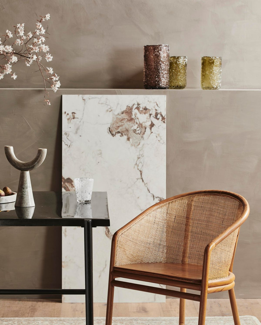 Clyde Glass Vase - H19.5 cm - Green