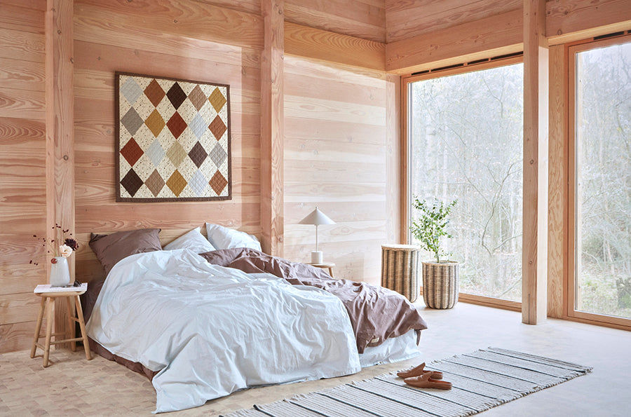 Oyoy Living Striped Laundry Basket - Nature / Black