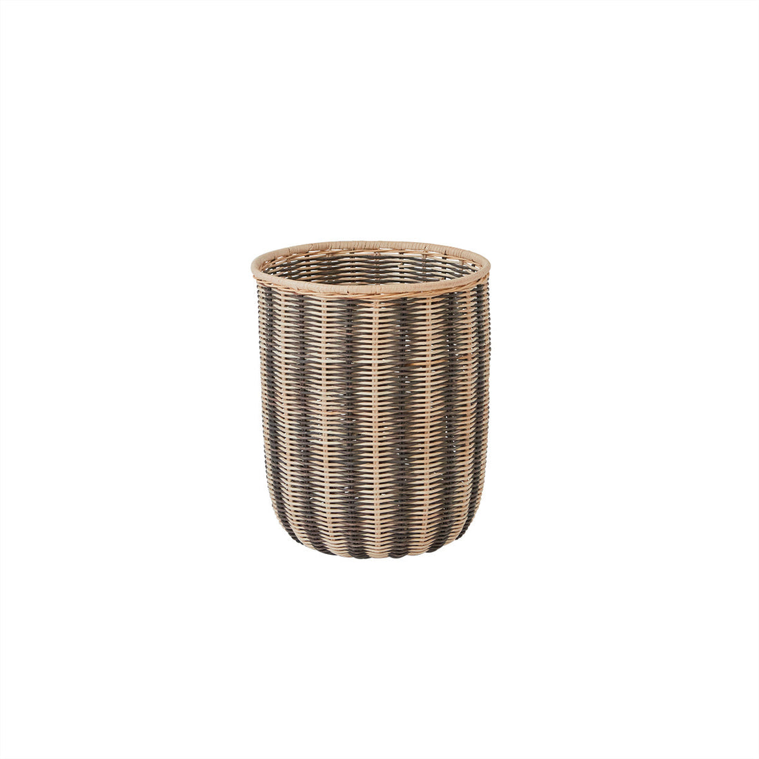 Oyoy Living Striped Storage Basket - Nature / Black