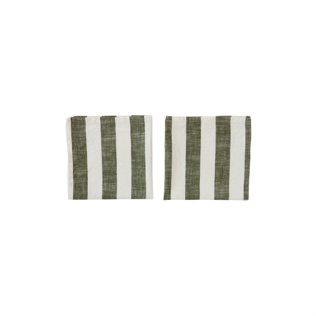 Oyoy Living Striped Fabric Wap - Pack of 2 - Olives