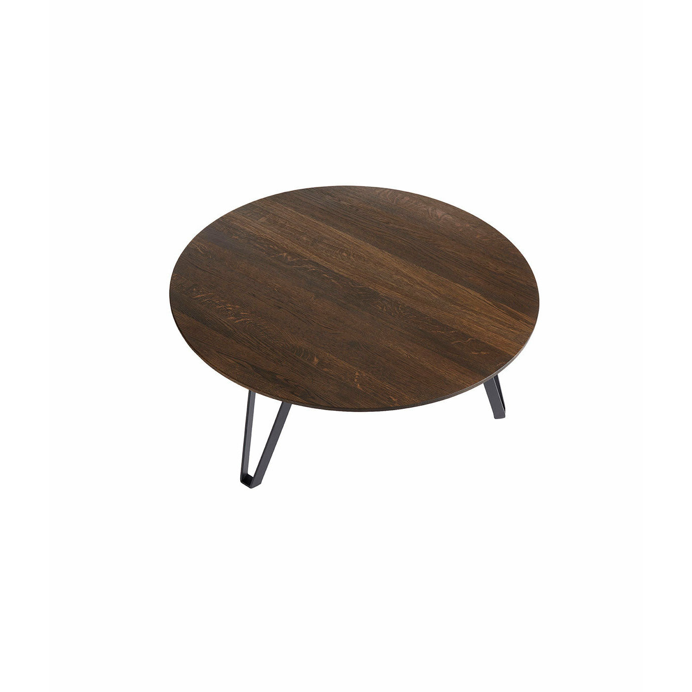 Sofabord Space Smoked Ø90 - Røget - Eg m/ stålben - H: 43 Ø: 90 cm - Muubs - DesignGaragen.dk