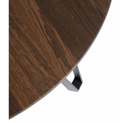 Sofabord Space Smoked Ø90 - Røget - Eg m/ stålben - H: 43 Ø: 90 cm - Muubs - DesignGaragen.dk