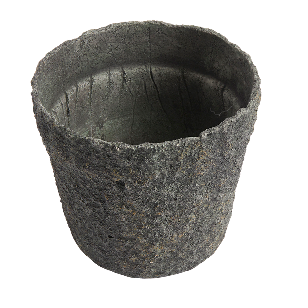 Muubs Krukke Mosu 16 - Mos grøn - Cement med rå sand finish - H: 16 Ø: 17 cm - DesignGaragen.dk.