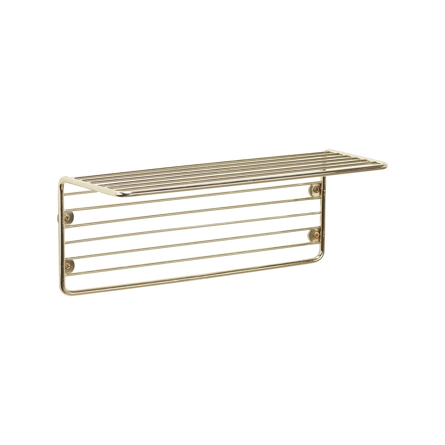 Hübsch - Wall Shelf, Metal, Gold - 32x13xH13 cm