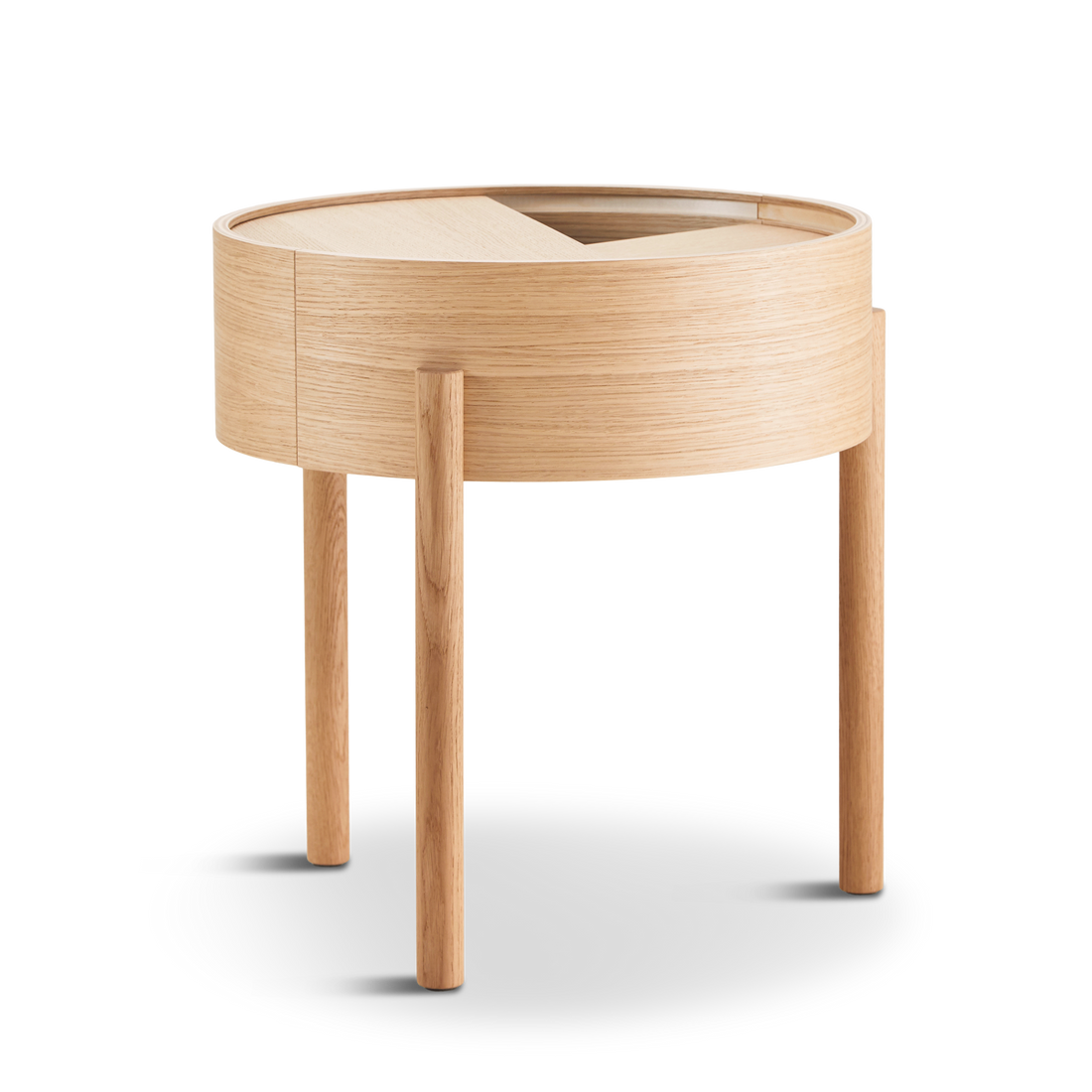 WOUD - Arc side table (42 cm) - White pigmented lacquered oak - WOUD - DesignGaragen.dk