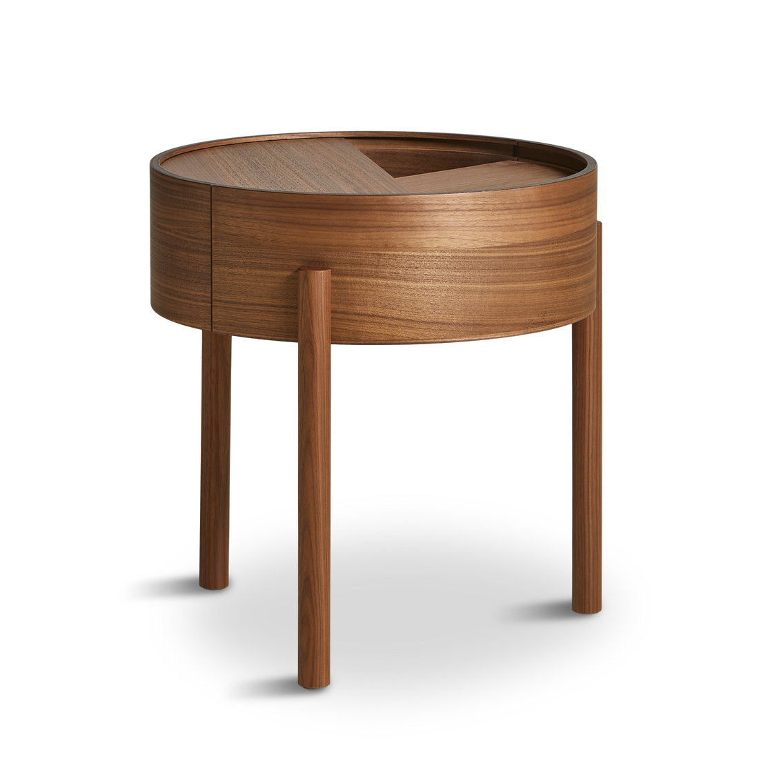 WOUD -  Arc side table (42 cm) - Walnut