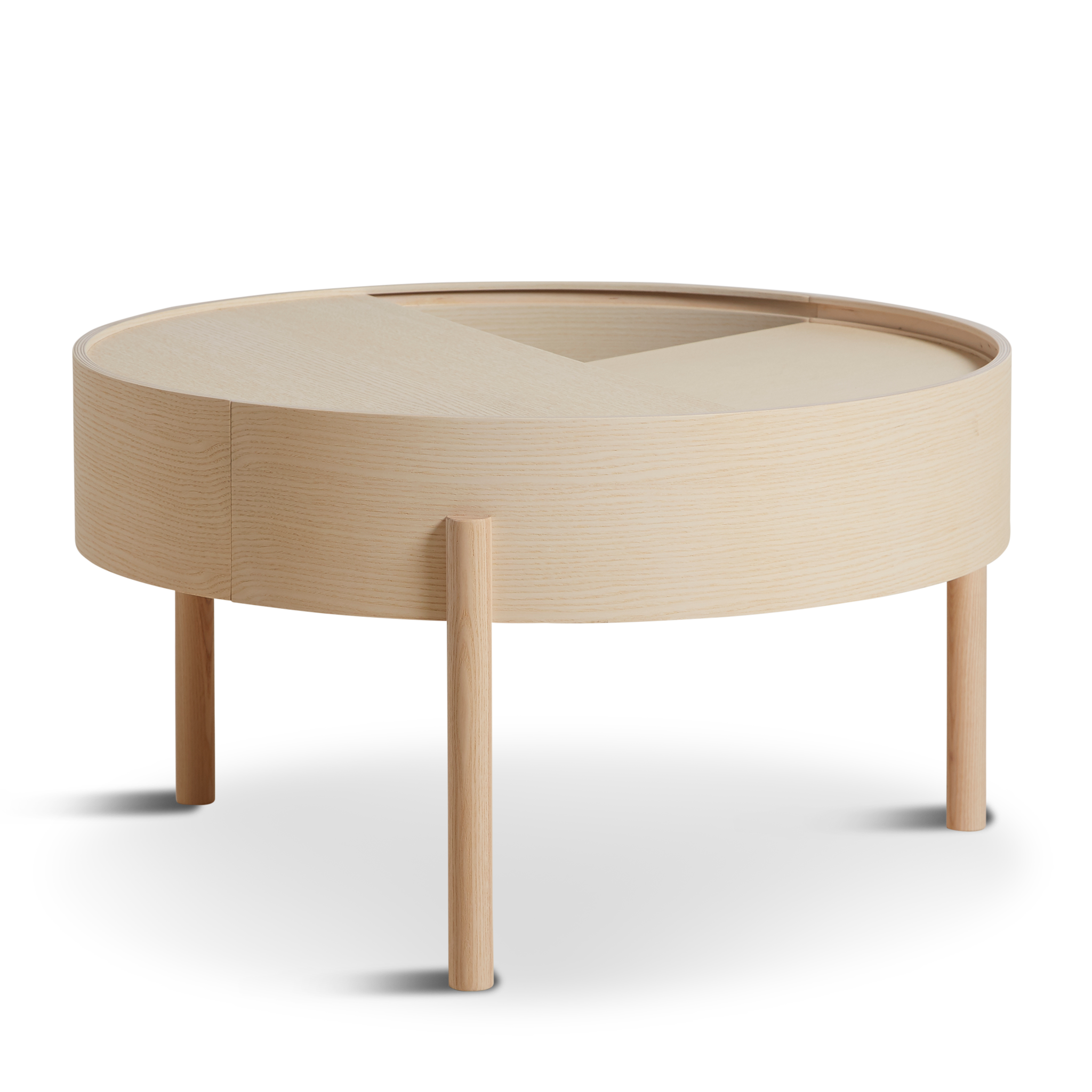 WOUD - Arc coffee table (66 cm) - White pigmented ash - WOUD - DesignGaragen.dk