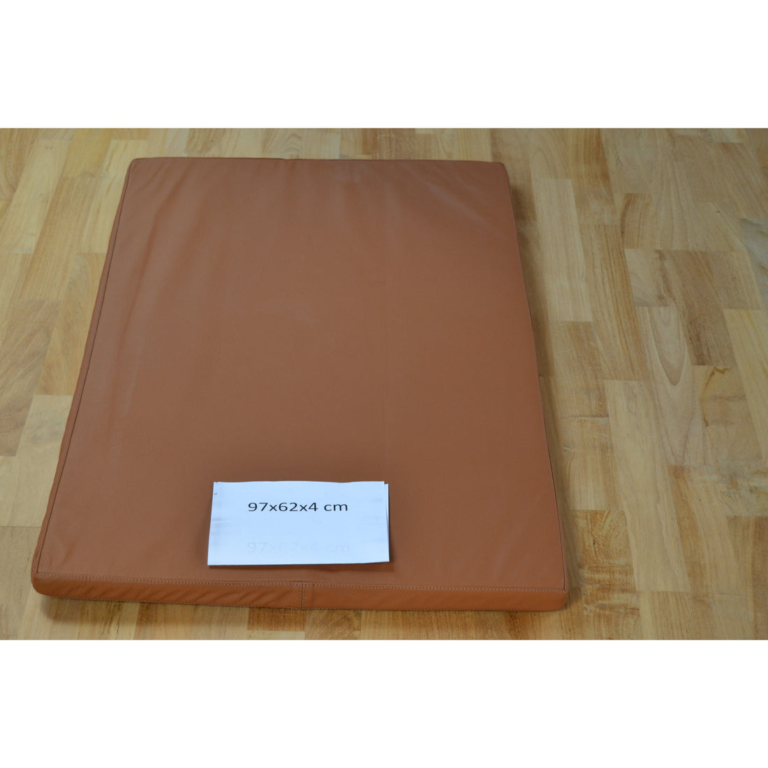 Cognac leather cushion 97x62x4 cm