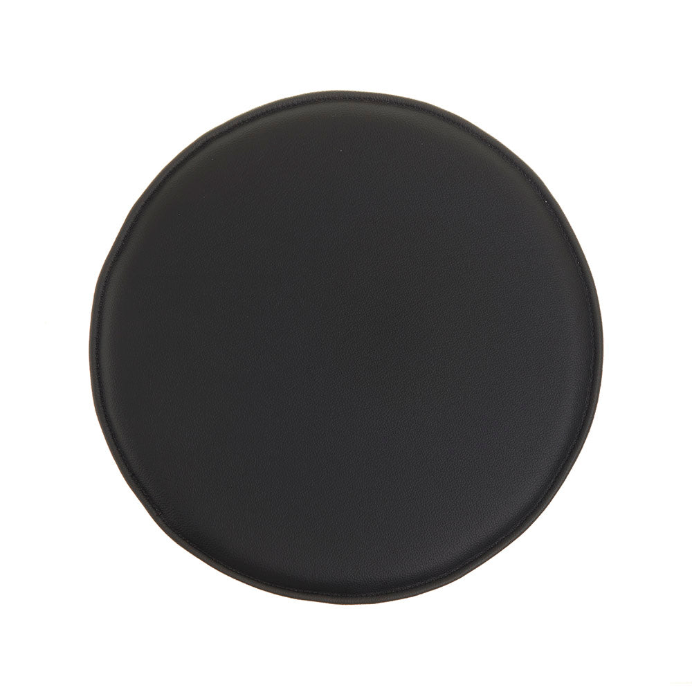 Universal round cushion Ø 39.5 cm in black leather