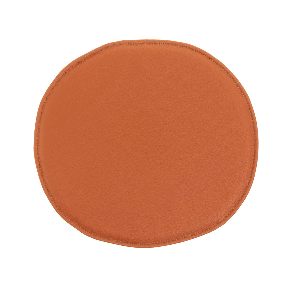 Universal round cushion Ø 39.5 cm in cognac leather