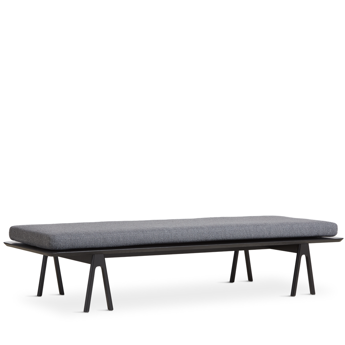 WOUD - Level daybed - Grey bouclé/black 190x76,50x41 cm - WOUD - DesignGaragen.dk