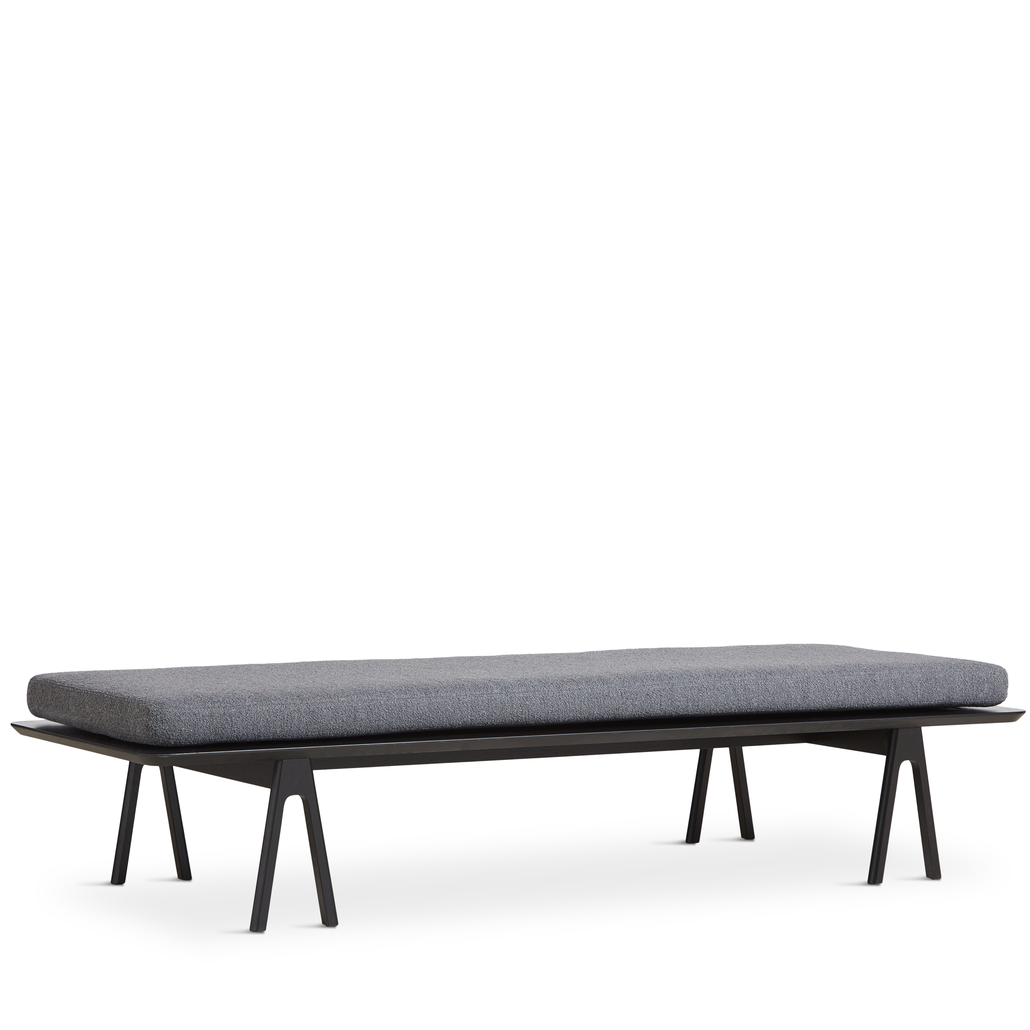 WOUD - Level daybed - Grey bouclé/black 190x76,50x41 cm - WOUD - DesignGaragen.dk