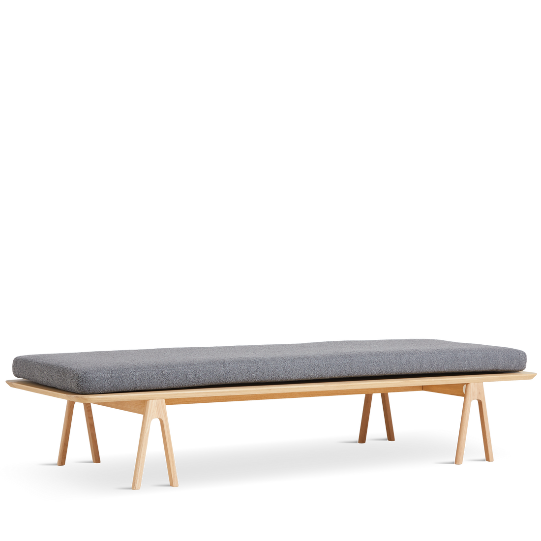 Woud - Level Daybed - Gray Bouclé/Oak 190x76.50x41 cm