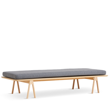 Woud - Level Daybed - Gray Bouclé/Oak 190x76.50x41 cm