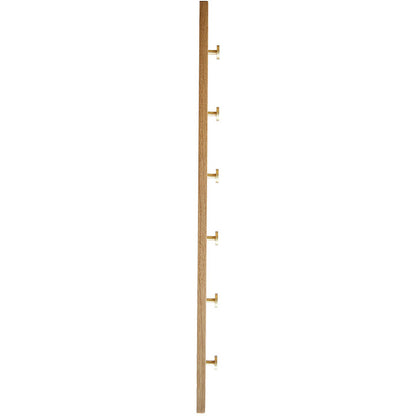 OAK Knagerække Egetræ Med Messing Knager - 70 cm - MOUD HOME - DesignGaragen.dk