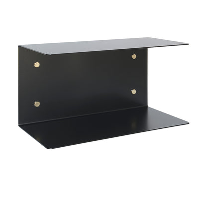 Detail metal shelf in black - 40 cm