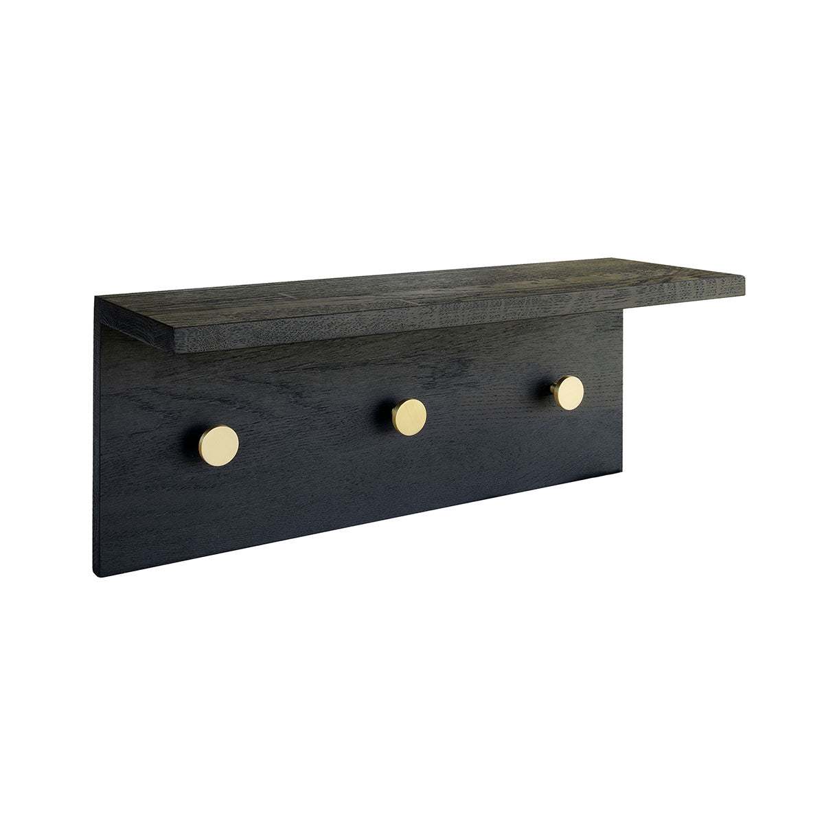 DOT knagerække med hylde i egetræ - sort - 42 cm - MOUD HOME - DesignGaragen.dk