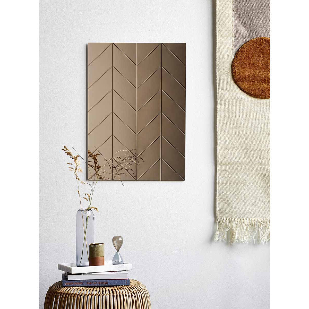 Herringbone Mirror 50x70 cm - Bronze