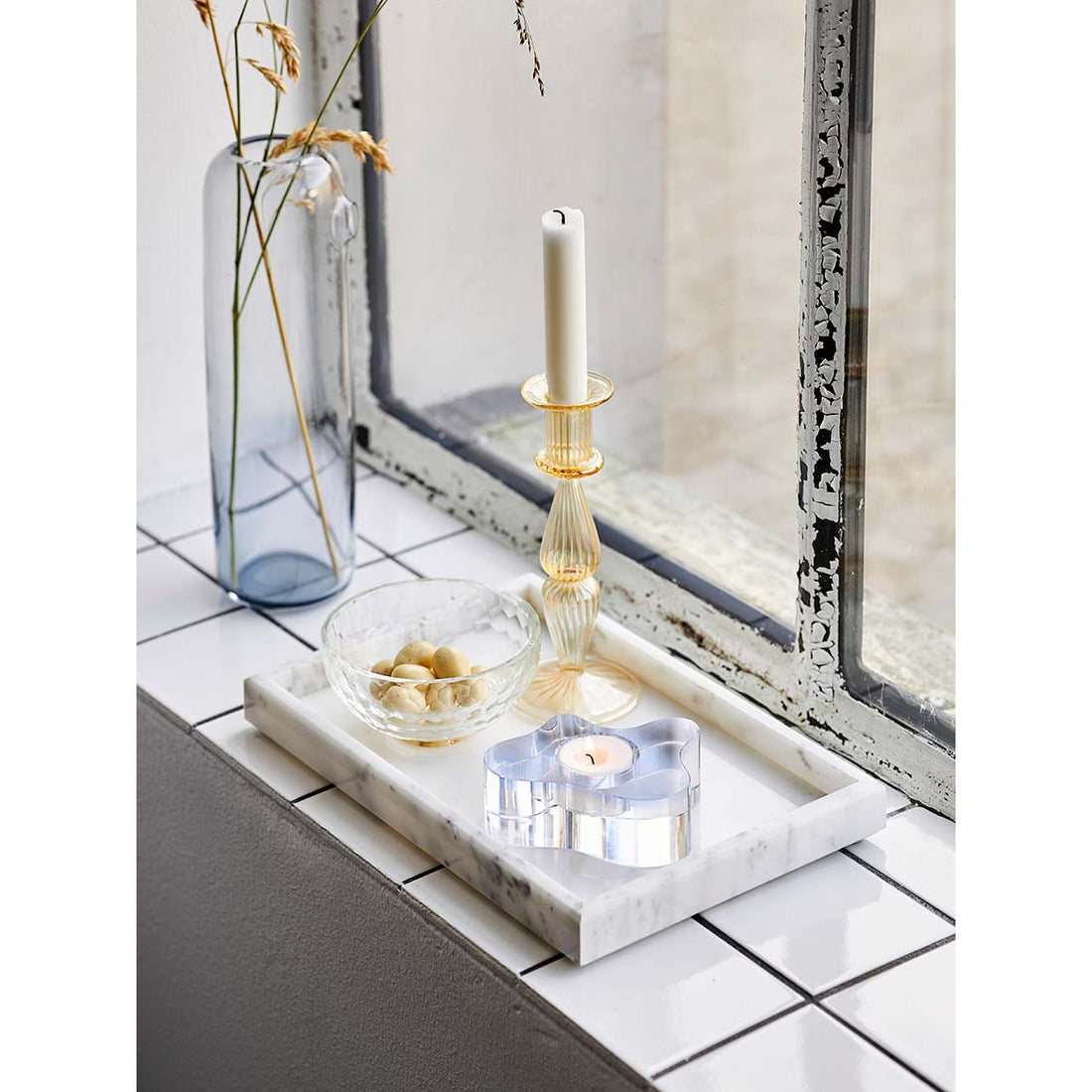 MARBI marmor bakke - hvid - 20x30 cm - MOUD HOME - DesignGaragen.dk