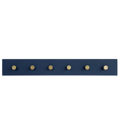 Color hooks in wood dark blue - 70 cm