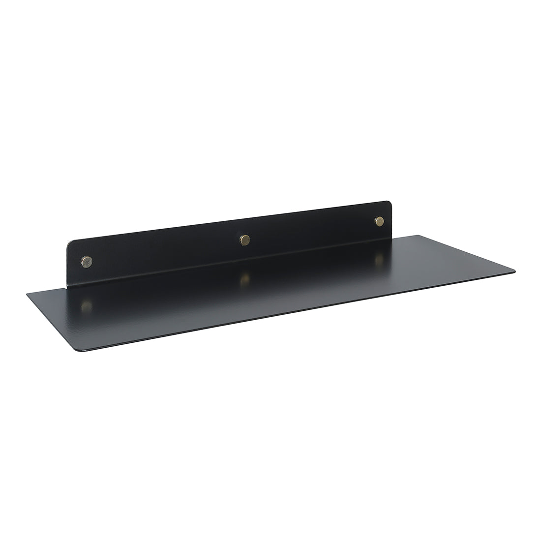 Curve metal shelf in black - 60 cm