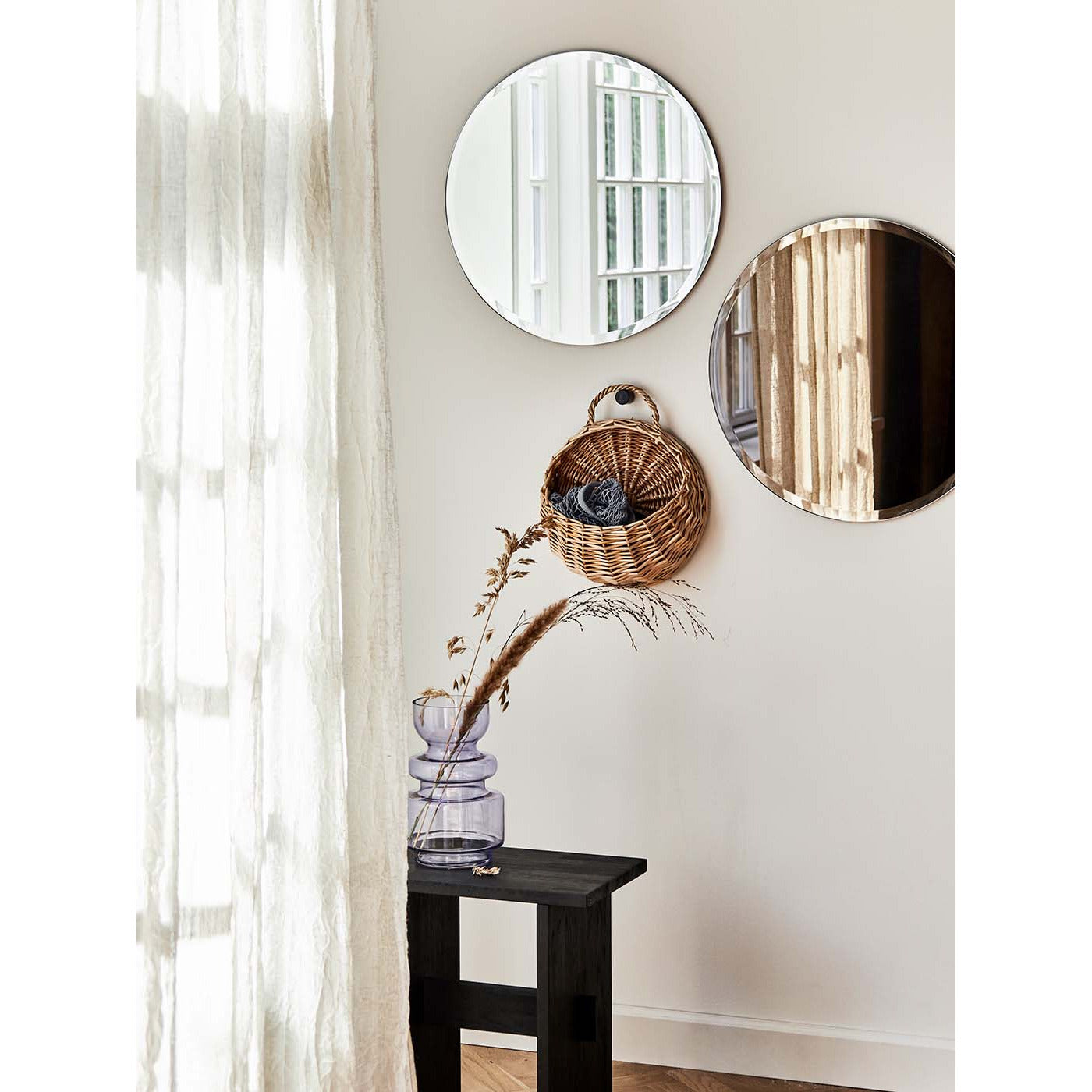 Facet round mirror Ø50 cm - bronze