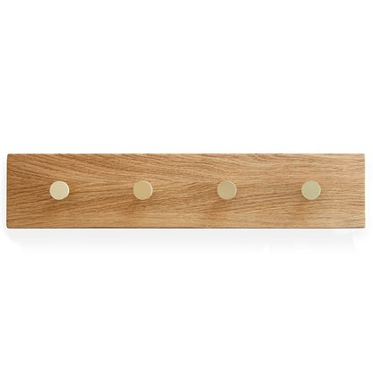 Oak hooks oak with brass hooks - 50 cm