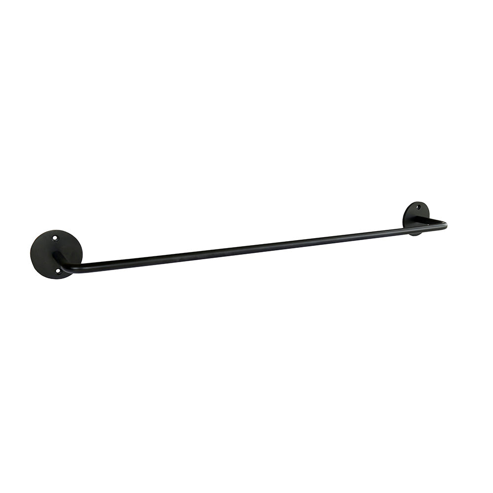 Wall towel holder black - 60x7 cm