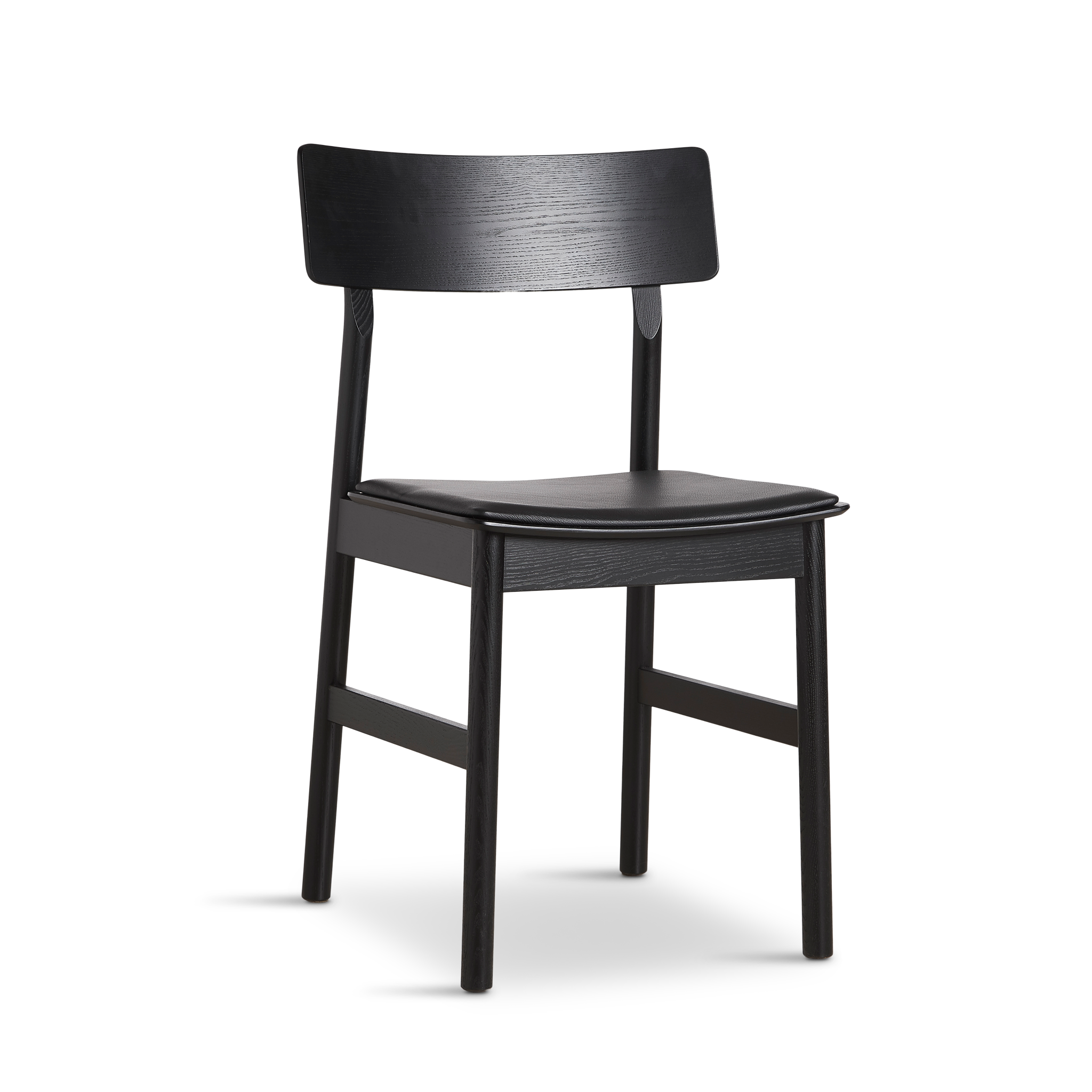 WOUD - Pause dining chair 2.0 - Black w/leather - WOUD - DesignGaragen.dk