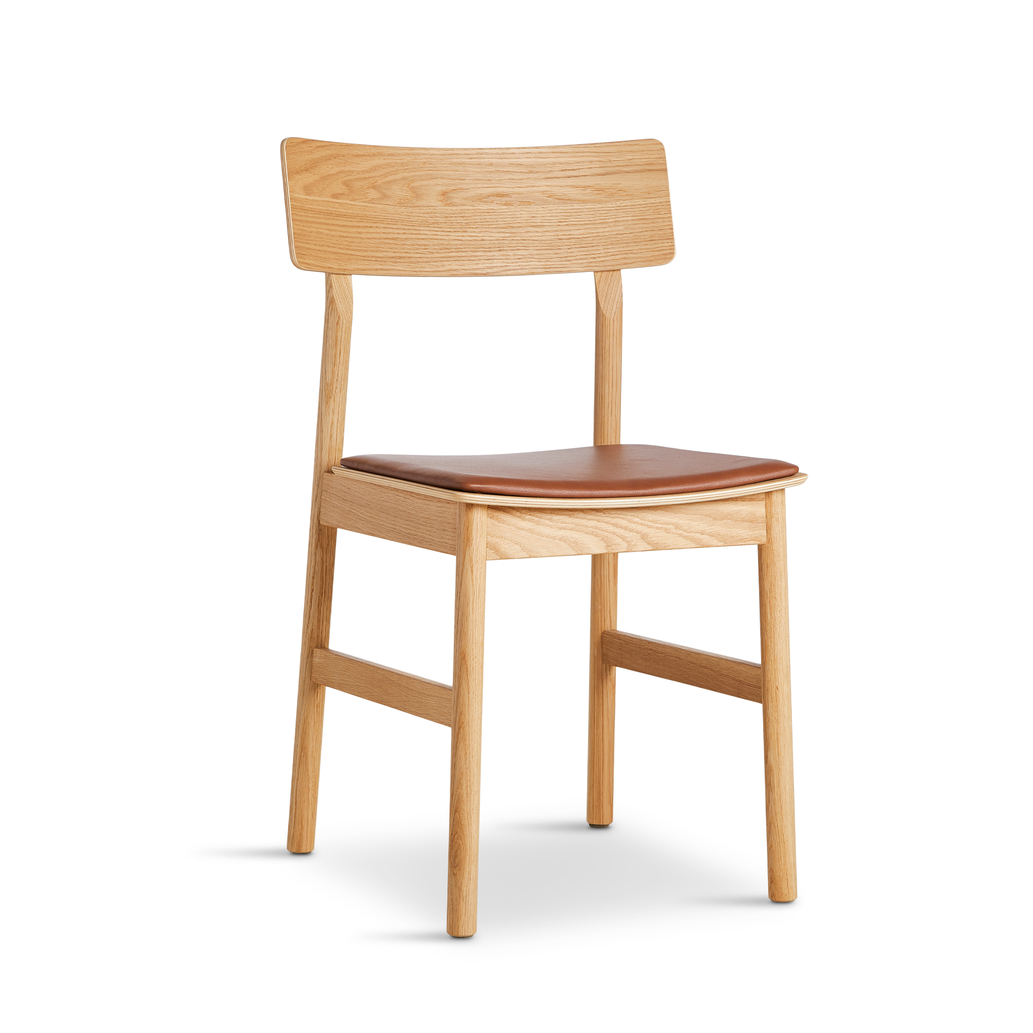 WOUD -  Pause dining chair 2.0 - Oiled oak w/leather