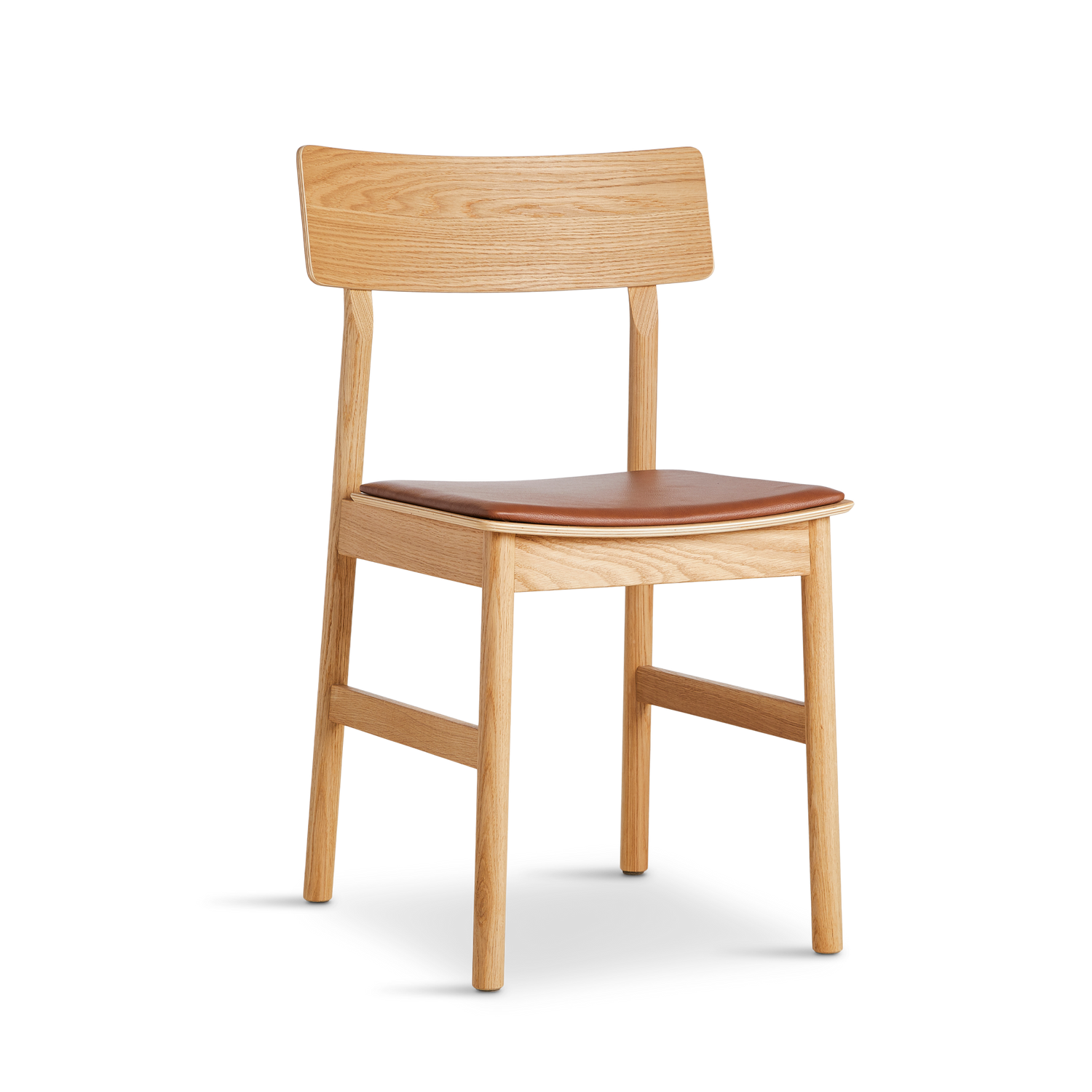 WOUD -  Pause dining chair 2.0 - Oiled oak w/leather