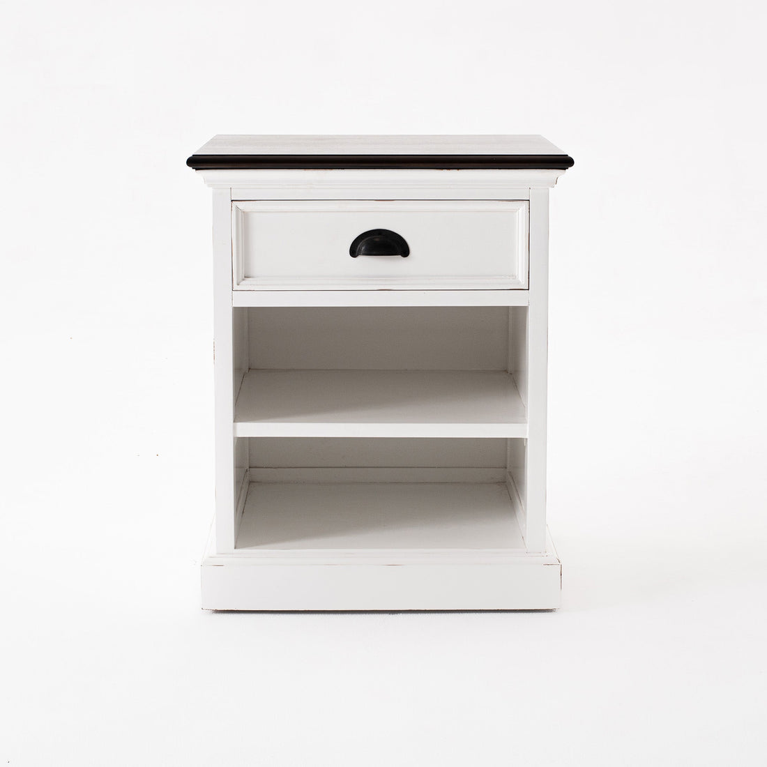 Halifax accent bedside table with shelves