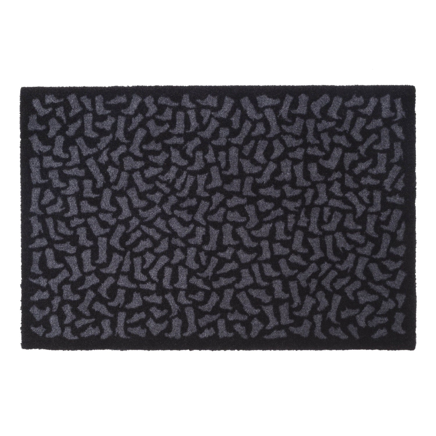 FLOOR MAT 60 X 90 CM - FOOTWEAR/BLACK GREY