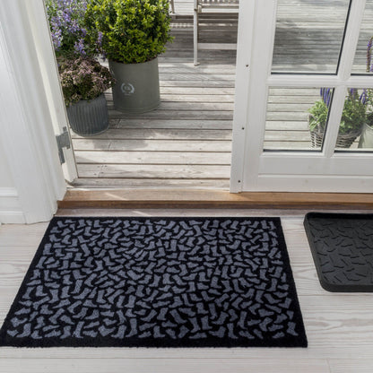 FLOOR MAT 60 X 90 CM - FOOTWEAR/BLACK GREY