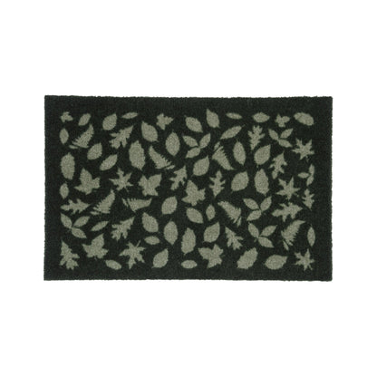 YELLOW MAT 40 x 60 CM - LEAVES/DARK GREEN