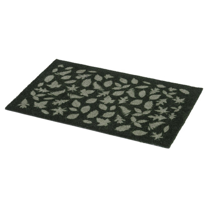 YELLOW MAT 40 x 60 CM - LEAVES/DARK GREEN